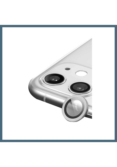 Bezos İphone 11 Uyumlu Raze Metal Kamera Lens - Gümüş Agc