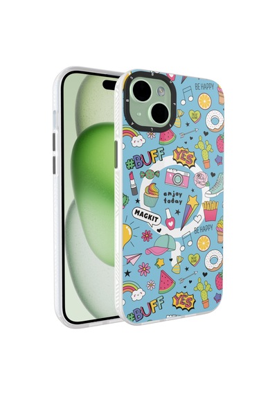 BuffiPhone Uyumlu 15 Magkit Desenli Kılıf