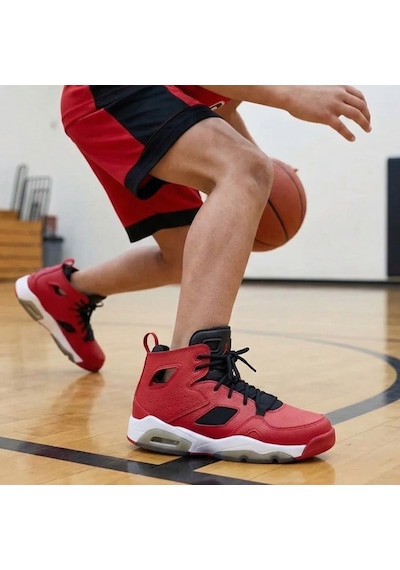 Nike Jordan Flightclub '91 Siyah Basketbol Ayakkabısı Kırmızı