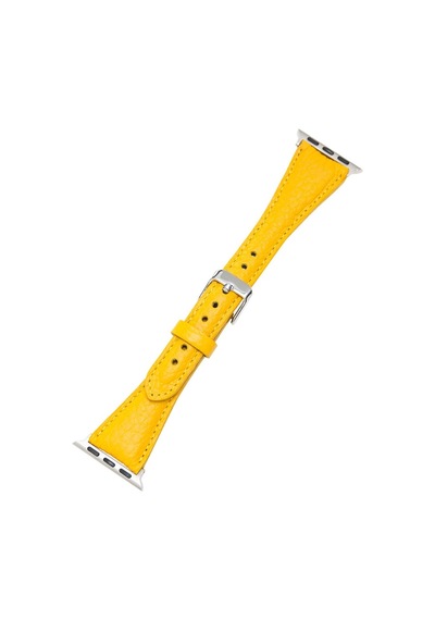 Bouletta Apple Uyumlu  Watch Ince Deri Kordon 38-40-41 MM Sarı