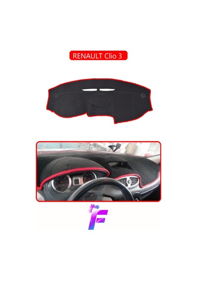 Renault Clio 3 Uyumlu Torpido Örtüsü Yansıma Önleyici Tam Koruma Kolay Ve Hızlı Montaj J57