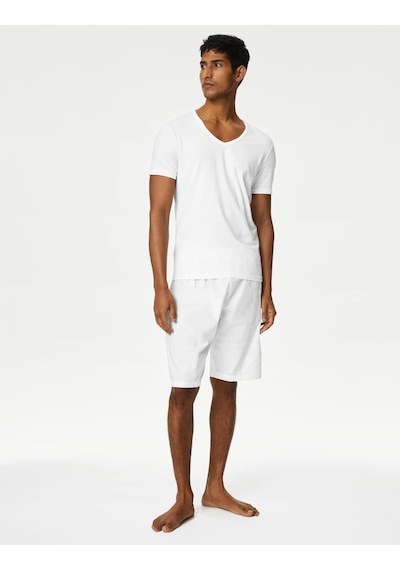 Marks & Spencer 3'lü Cool&fresh Kısa Kollu Atlet Seti T14004503ı Beyaz