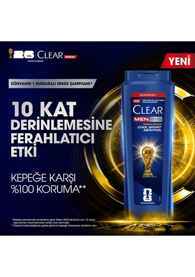 Men Erkek Şampuan Cool Sport Menthol Kepeğe Karşı Etkili 600 Ml
