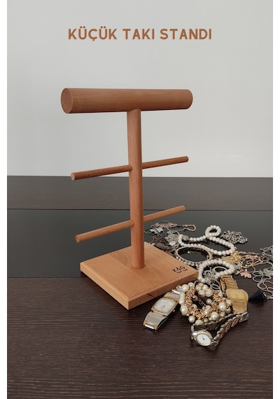 Takı Standı Ahşap Takı Askısı 25 Cm Takı Organizer Kolye Askısı Saat Takı Düzenleyici