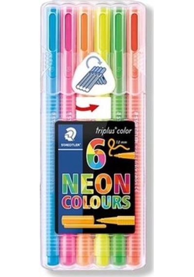 Staedtler Triplus Color Üçgen Neon 6'Lı Keçeli Kalem