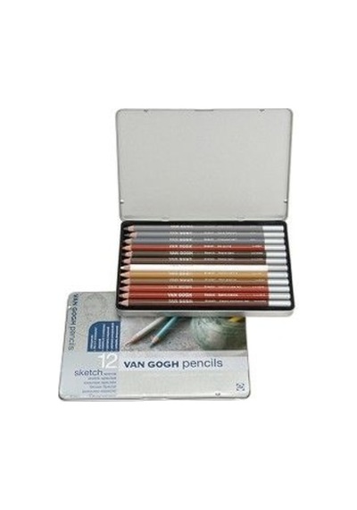 Talens Van Gogh Sketch Set Special Sanguine Kalemi Metal Set 12'l