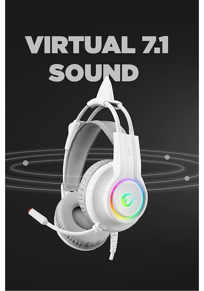 Rm-k91 X-catty Beyaz Usb 7.1 Version Rgb Gaming Oyuncu Mikrofonlu Kulaklık