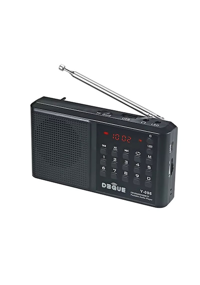 Deprem Radyosu Bluetoothlu Şarjlı Acil Durum Radyosu 18650 Pilli Fm/usb/tf Kart Destekli Taşınabilir Radyo Type-c Şarj Led Fenerli Y-096