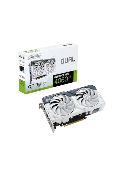 Asus NVIDIA GeForce RTX 4060 Ti Dual OC White DUAL-RTX4060TI-O8G-WHITE 8 GB GDDR6 128 Bit Ekran Kartı