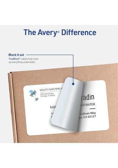 Avery Yarım Sayfa Yazdırılabilir Nakliye Etiketleri, 5.5" X 8.5", Diğer