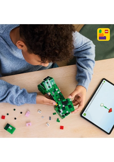 LEGO® Minecraft® Creeper™ 21276 - 10 Yaş ve Üzeri Çocuklar için Video Oyunu Temalı Aksiyon Figürü İçeren Yaratıcı Oyuncak Yapım Seti(665P)