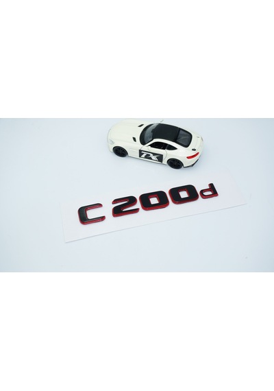 Dk Tuning C 200d Bagaj Kırmızı Siyah Abs Yazı Logo Benz İle Uyuml