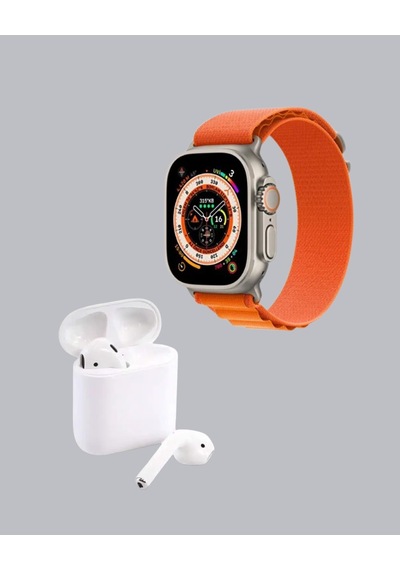 Mey İthalat S8 Ultra Akıllı Saat Ve Bluetooth Kablosuz Kulaklık 2 Li Set