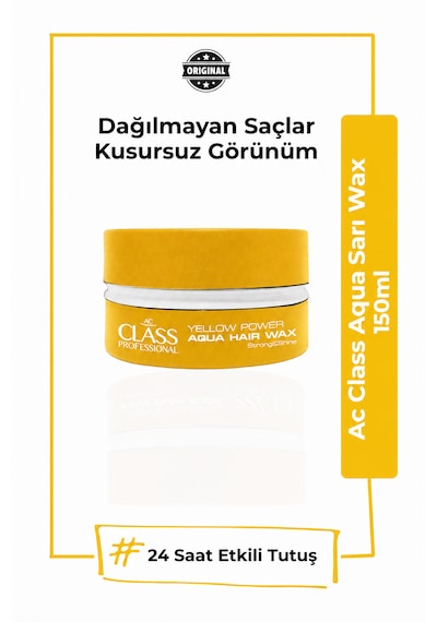 Ac Class Professional Aqua Hair Wax Sarı Power 150 Ml - Güçlü Tutuş & Parlak Görünüm