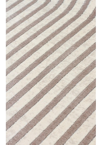 Eko Halı Merano Mrn 03 Cream Grey Geometrik Desenli Yüksek Kalite Sık Dokuma Salon Halısı Gri 2