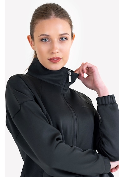 Lescon Siyah Kadın Fermuarlı Sweatshirt 23n-2124 Siyah