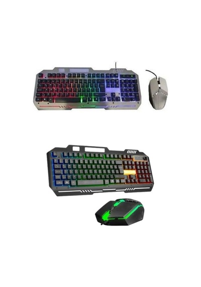 Rgb Işıklı Klavye Q Klavye Mouse Hediyeli - Karbul7278-8561 Renkli