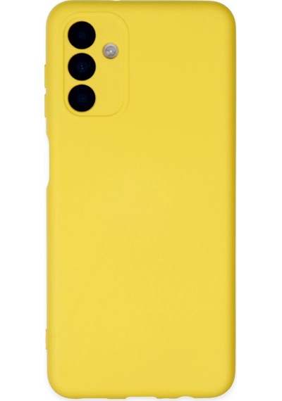 Samsung Uyumlu Galaxy A04s Kılıf Nano İçi Kadife Silikon Sarı\