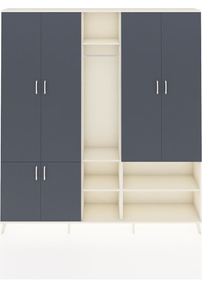 Arges Dolap 15 Raflı 5 Kapaklı Tek Askılı 220x30x243 Aytaşı-antrasit/aytaşı Antrasıt/aytası Arges Dolap 15 Raflı 5 Kapaklı Tek Askılı 220x30x243 Aytaşı-antrasit/aytaşı Antrasıt/aytası