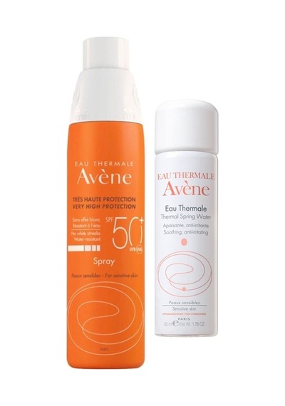 Avene Eau Thermale Sprey SPF50+ 200 ML + Avene Eau Thermale Termal Su 50 ML Avene Eau Thermale Sprey SPF50+ 200 ML + Avene Eau Thermale Termal Su 50 ML
