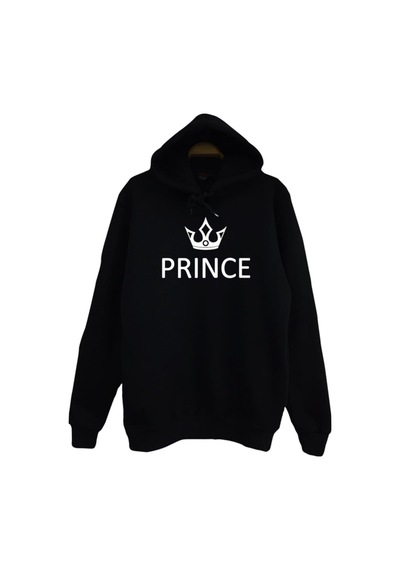 Prince Prens Baskılı Sweatshirt Siyah