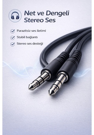 M129f Aux Kablo 3.5mm Erkek-erkek 3m Stereo Ses Kablosu 3 Metre