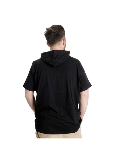 Mode Xl Büyük Beden Erkek T-Shirt Kapşonlu Toxıc 23119 Siyah 001