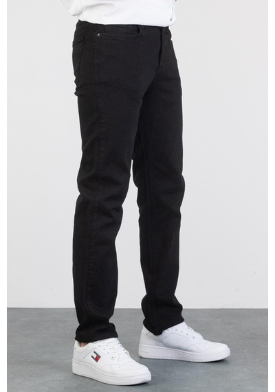 HLT Jeans Erkek Siyah Regular Boru Paça Esnek Likralı Denim Jeans Kot Pantolon Hlthe001973 - Siyah Siyah