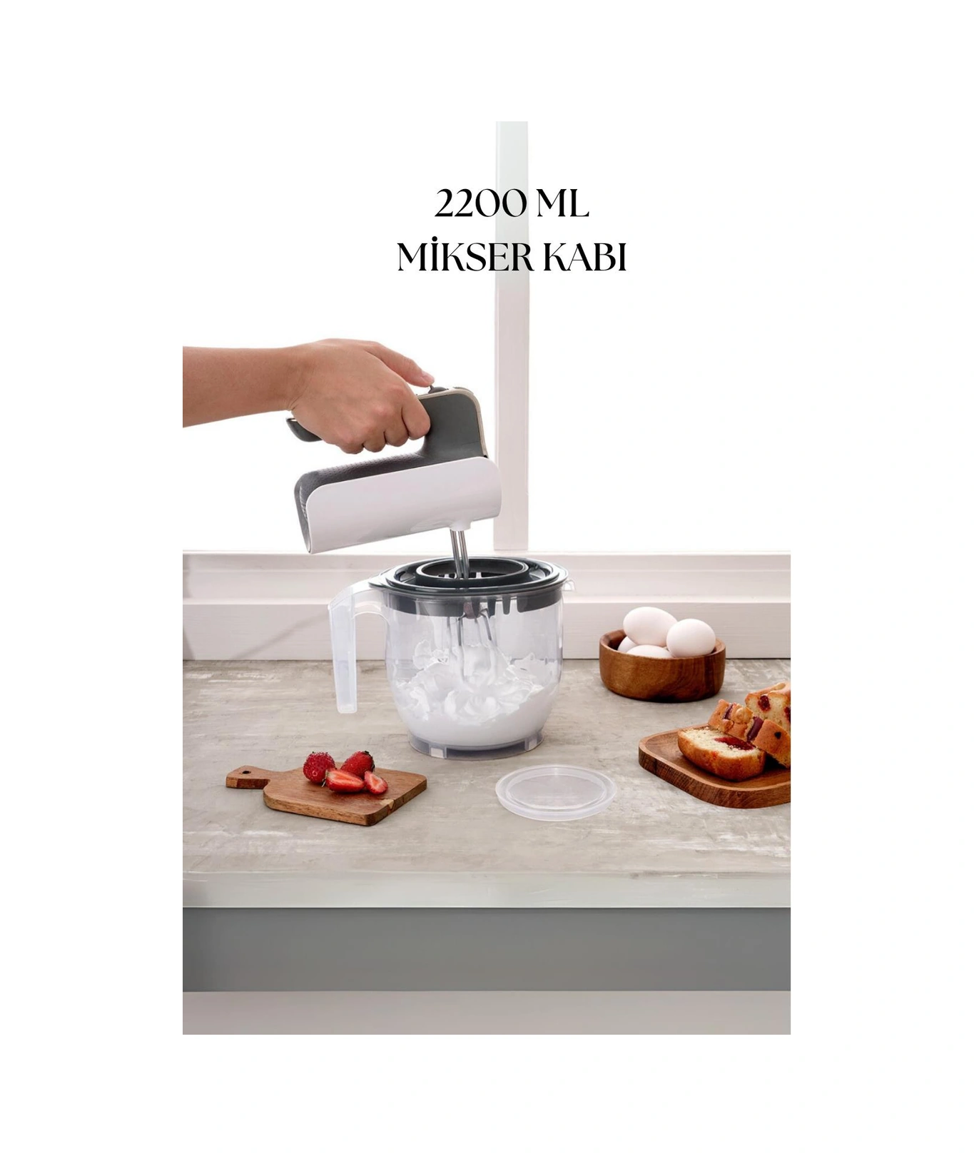 2200 Ml Mikser Kabı Füme & Ölçü Kabı & Saklama Kabı-dny0025
