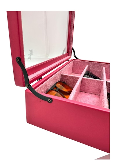 Diji 8'li Gözlük Kutusu Gözlük Çantası Pembe İçi Pembe