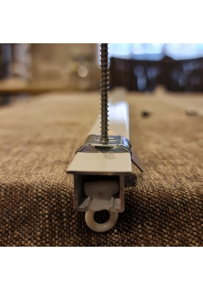 Tek Kanallı Beyaz Alüminyum Ray (Tekli Korniş) + Metal Portray (546633403)