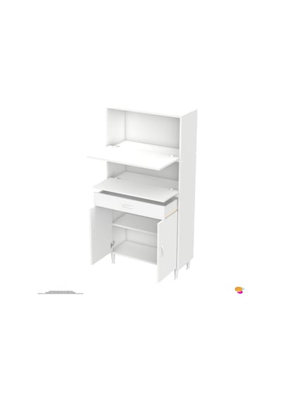Modilayn Vio 75x163,4x32,5 Cm Yeni Çekmeceli, Kapaklı, Ekmeklikli, Çok Amaçlı Mutfak Dolabı. Beyaz Modilayn Vio 75x163,4x32,5 Cm Yeni Çekmeceli, Kapaklı, Ekmeklikli, Çok Amaçlı Mutfak Dolabı. Beyaz