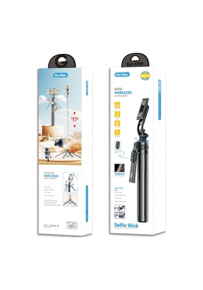Kumandalı Selfi Çubuğu Ve Tripod Go-des Gd-st89 360 Derece Dönebilen Max 181 Cm Siyah