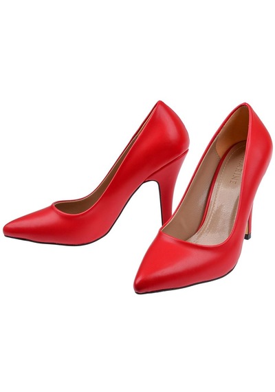 Pullman 10 Cm Topuklu Kadın Ayakkabı Stiletto Mak-437 Kırmızı