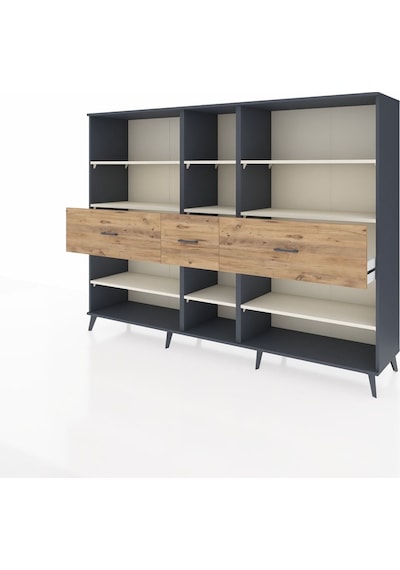 Hyperion Dolap 9 Raflı 3 Çekmeceli 220x44x163 Antrasit-aytaşı/ça Antrasit-aytaşı/çam Hyperion Dolap 9 Raflı 3 Çekmeceli 220x44x163 Antrasit-aytaşı/ça Antrasit-aytaşı/çam