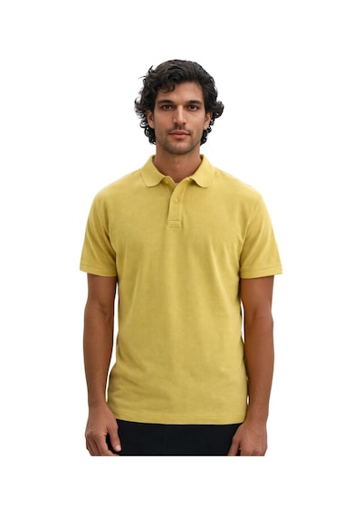 Ar-ma Erkek Battal Büyük Beden Basic % 100 Pamuk Pike Polo Yaka Tişört Y29374870302 Sarı
