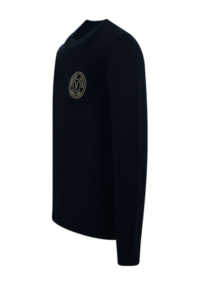 Versace Bisiklet Yaka Kazak Siyah