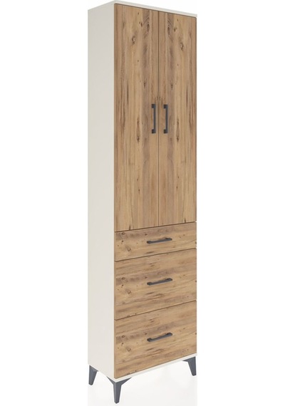 Arges Dolap 2 Raflı 3 Çekmeceli Tek Askılı 60x30x221 Aytaşı-çam Aytaşı