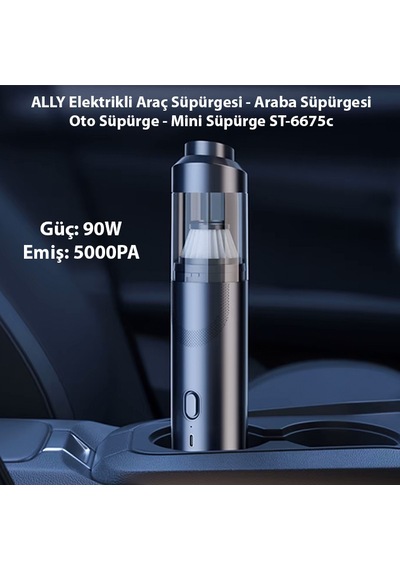 Ally Elektrikli Araç Süpürgesi - Araba Süpürgesi - Oto Süpürge - Mini Süpürge St-6675c