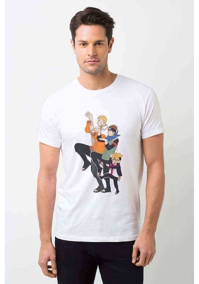 Anime Naruto Boku Dake Ga İnai Baskılı Beyaz Erkek Tshirt
