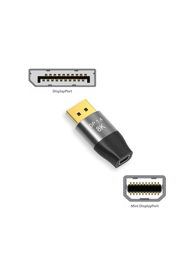 8k Mini Displayport To Displayport Adaptörü Çift Yönlü Dönüştürücü