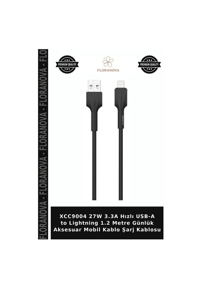 Xcc9004 27w 3.3a Hızlı Usb-a To Lightning 1.2 Metre Günlük Aksesuar Mobil Kablo Şarj Kablosu