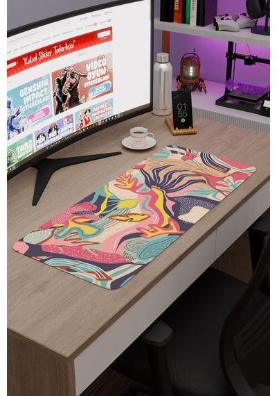 Kumaş Kaymaz Dikişli Kauçuk Oyuncu Mousepad V4 - 70x30 Xl Gaming Mouse Pad Fare Altlığı