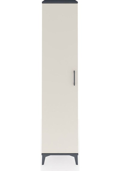 Hyperion Dolap 3 Raflı Tek Kapaklı Tek Askılı 44x44x195 Antrasit-aytaşı Antrasit