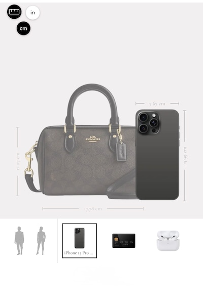 Coach Mini Rowan Crossbody Kadın Çanta Acı Kahverengi