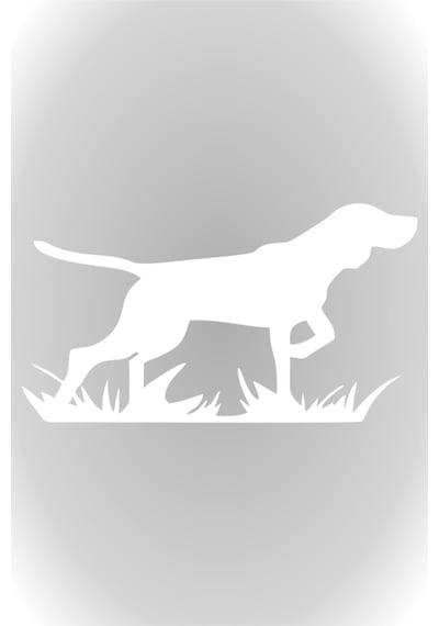 Avcı Av Köpeği Oto Araba Sticker Beyaz 20 X 12 Cm