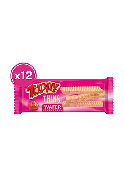Today Thins Gofret Çilekli 65 Gr. (12 Adet)