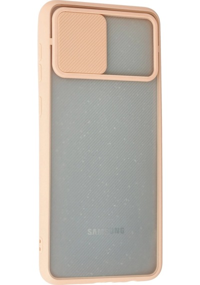 Samsung Galaxy A02 Kılıf Palm Buzlu Kamera Sürgülü Silikon - Pembe