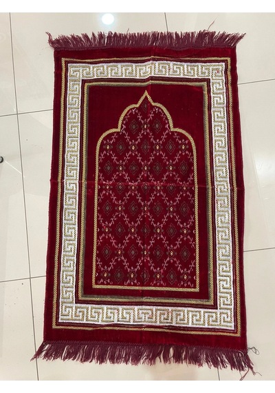 5 Adet Kadife Şipinger Seccade Hac Ve Umre Hediyesi Karışık Renk Ve Desen Çok Renkli