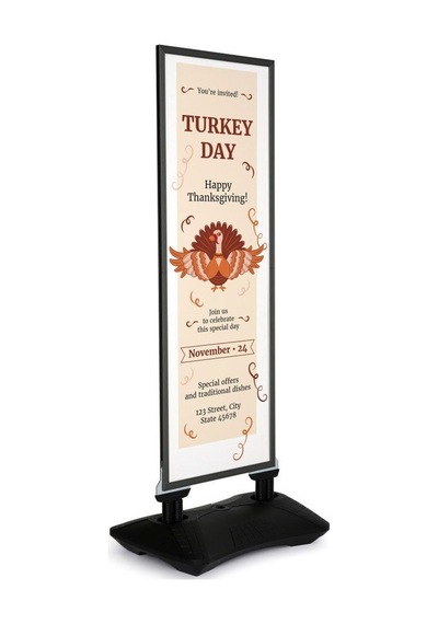 Wind Pro Slim Siyah Kaldırım Panosu 55 x 170 CM